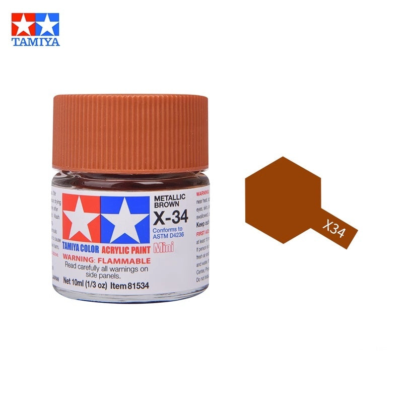 Tamiya Acrylic Paint X Series – Water-Based Gloss Colors X-1 to X-35 for Plastic Models, Gunpla