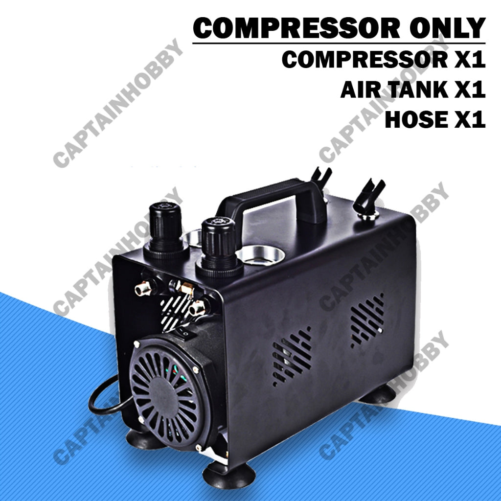 🇸🇬 Pro Airbrushing Compressor Kits Multiple Options with Air Tank & Mini for Gundam Gunpla Tamiya