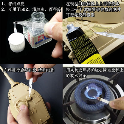 Metal Super Glue Applicator 2pcs Multi Purpose Hobby Tools for Gunpla Tamiya Scale Model Building