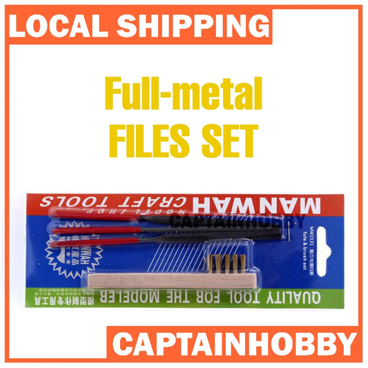 Model Tools Metal Files & Brush Set Manwah MW-2131 for Gunpla Gundam and Scale Model