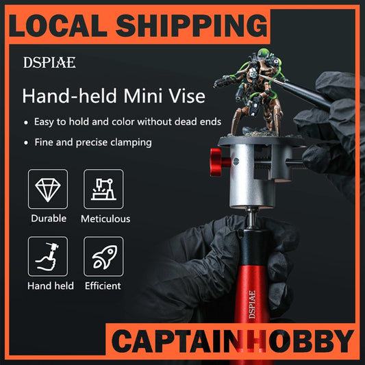 Aluminum Alloy Hand-held Mini Vise by DSPIAE for hand painting brushing desktop game miniture   DSP AT-HV