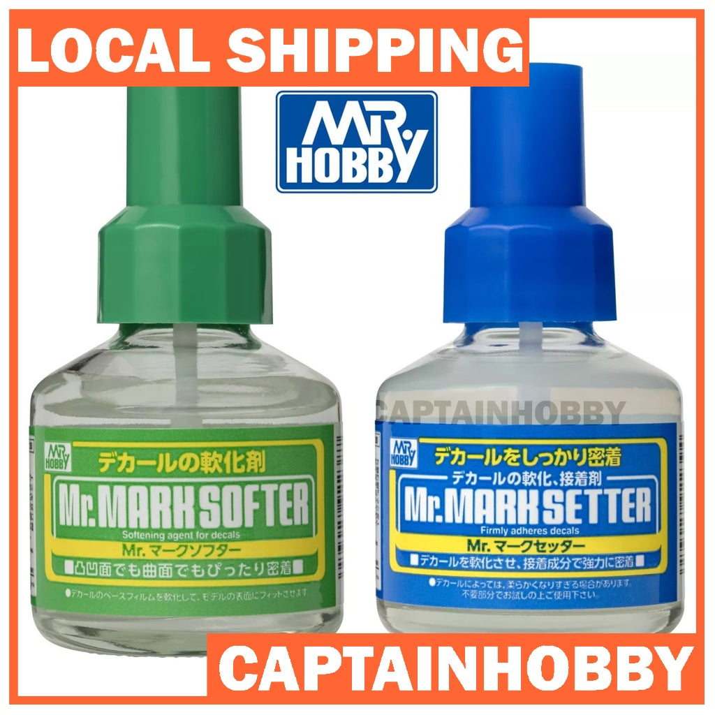 Mr. Mark Softer Setter Gunze Mr.Hobby 40ml Bottle for Gundam Gunpla Scale Model Waterslide Decal Softer Setter