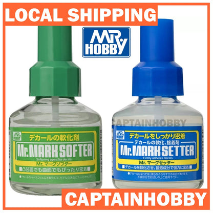 Mr. Mark Softer Setter Gunze Mr.Hobby 40ml Bottle for Gundam Gunpla Scale Model Waterslide Decal Softer Setter