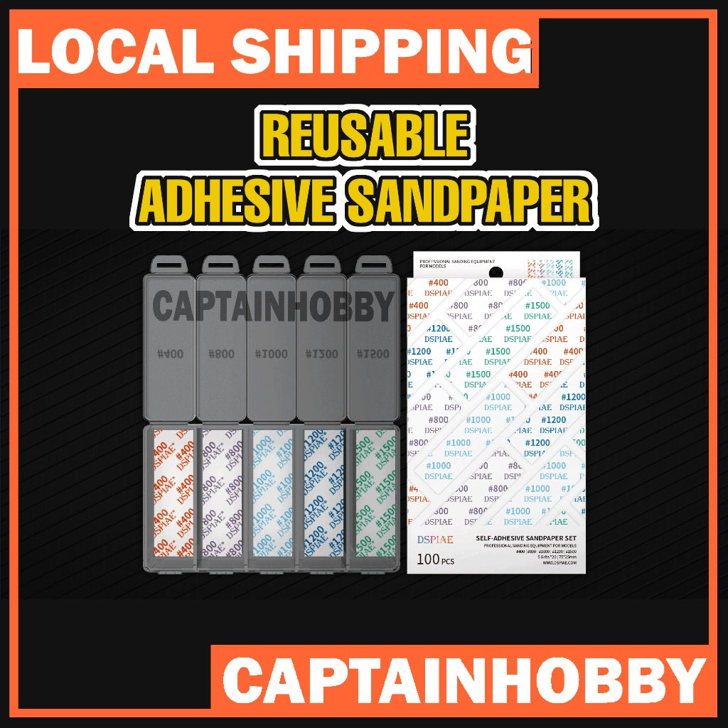 Reusable Adhesive Sandpaper Kit by DSPIAE for Sanding Polishing Gundam tamiya scale model  figurine DSP-S01