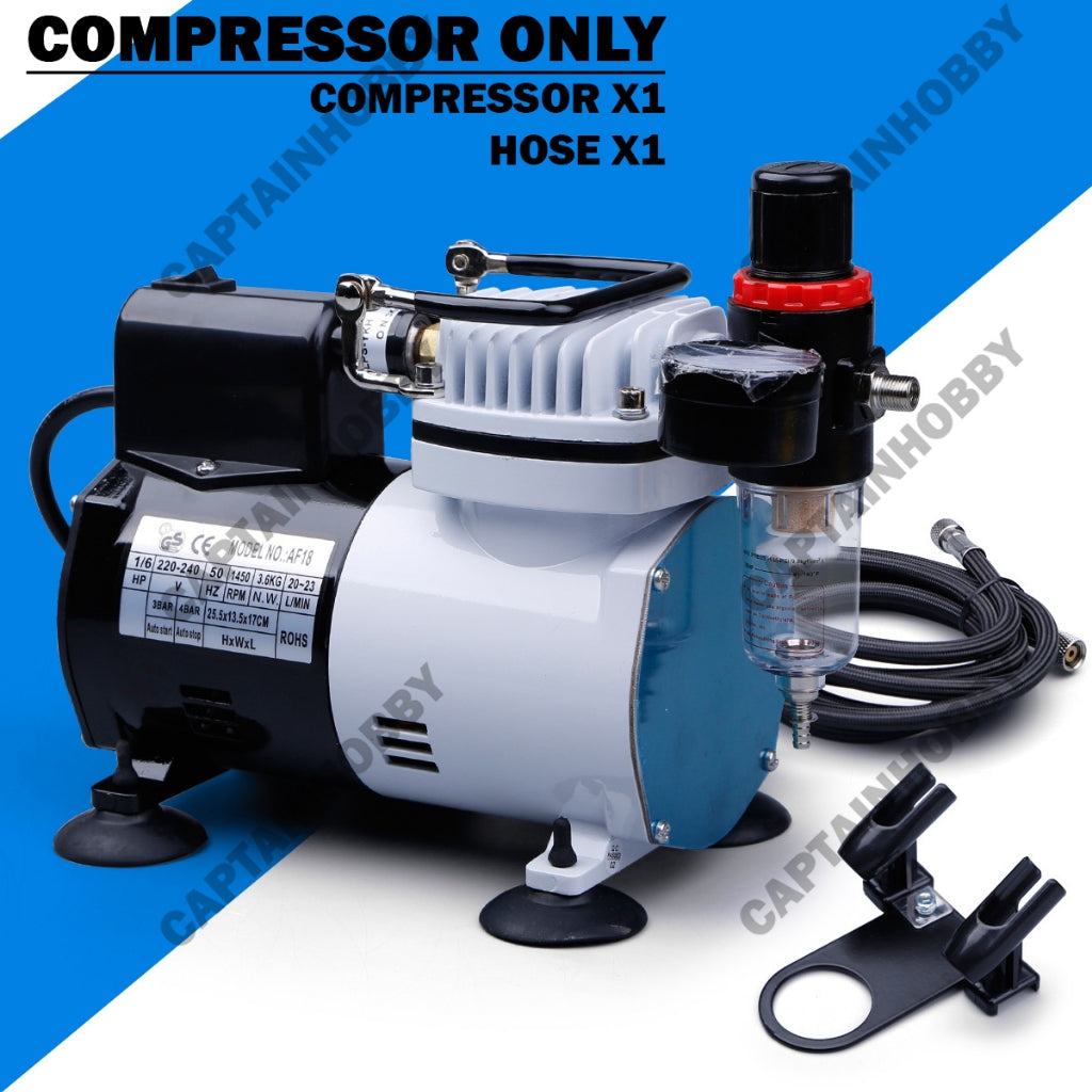 🇸🇬 Pro Airbrushing Compressor Kits Multiple Options with Air Tank & Mini for Gundam Gunpla Tamiya
