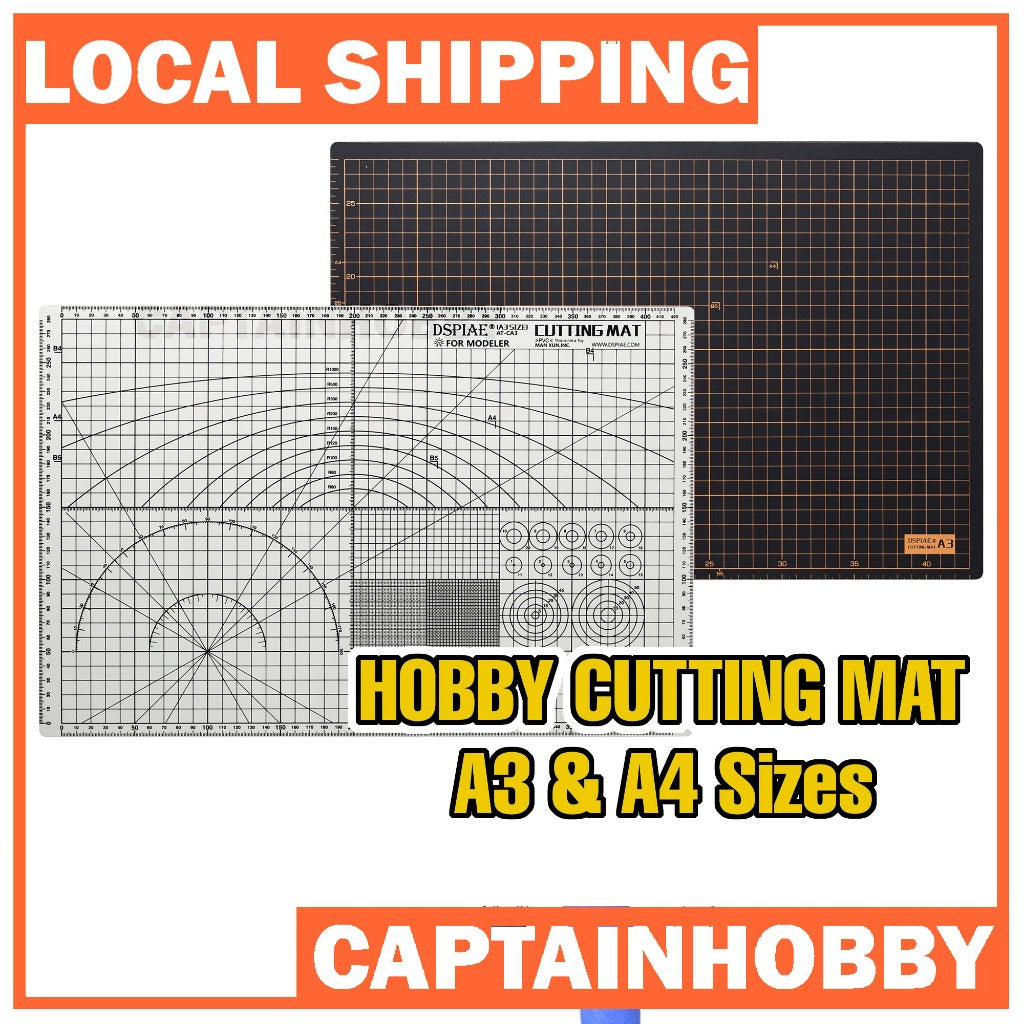 Hobby CUTTING MAT by DSPIAE Double Sided A3 A4 SIZE for Gundam Gunpla and Hobby Scale Model DSP AT-CA3/ AT-CA4