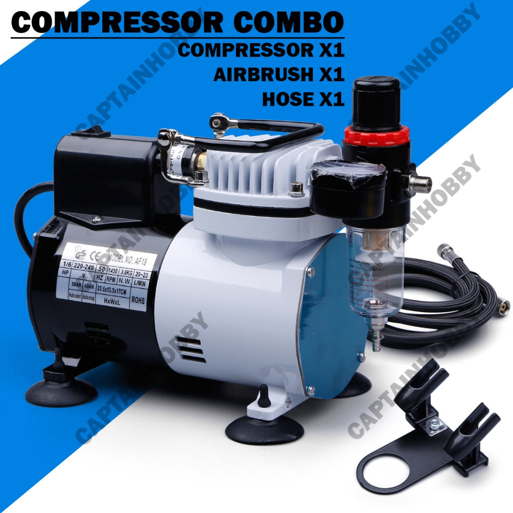 🇸🇬 Pro Airbrushing Compressor Kits Multiple Options with Air Tank & Mini for Gundam Gunpla Tamiya