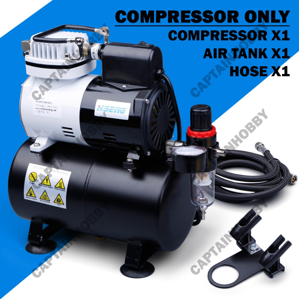 🇸🇬 Pro Airbrushing Compressor Kits Multiple Options with Air Tank & Mini for Gundam Gunpla Tamiya