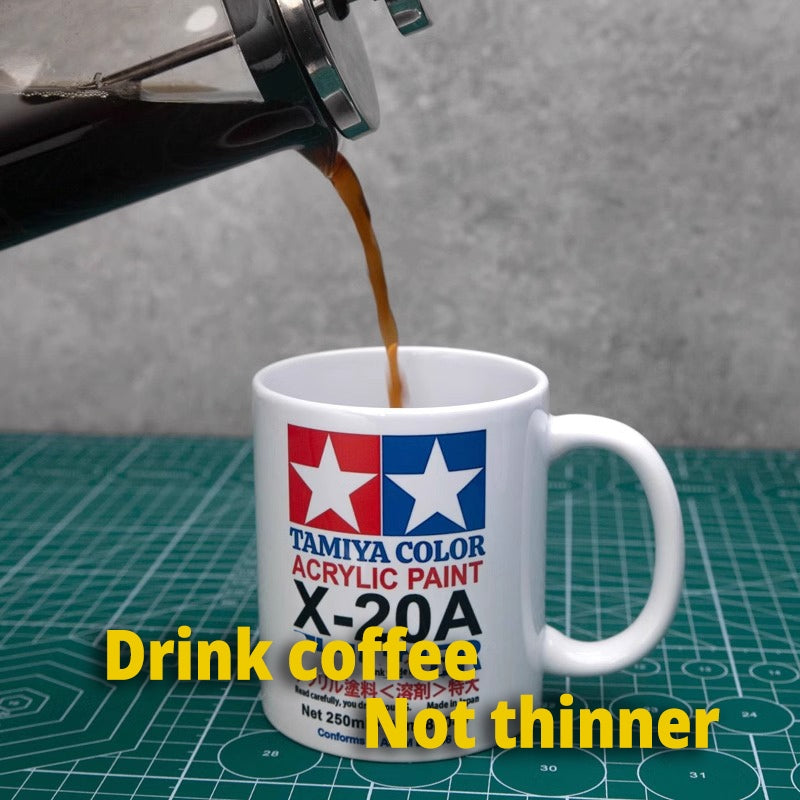 Model Kit Coffee Mug | Tamiya & Mr. Color Thinner Style | Funny Gift for Hobby Fans