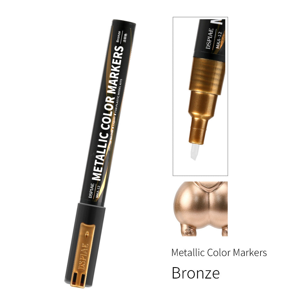 DSPIAE Super Metallic Marker MKA MKS Chrome Silver Gold Paint Pen for Gunpla Gundam Model Hobby DIY