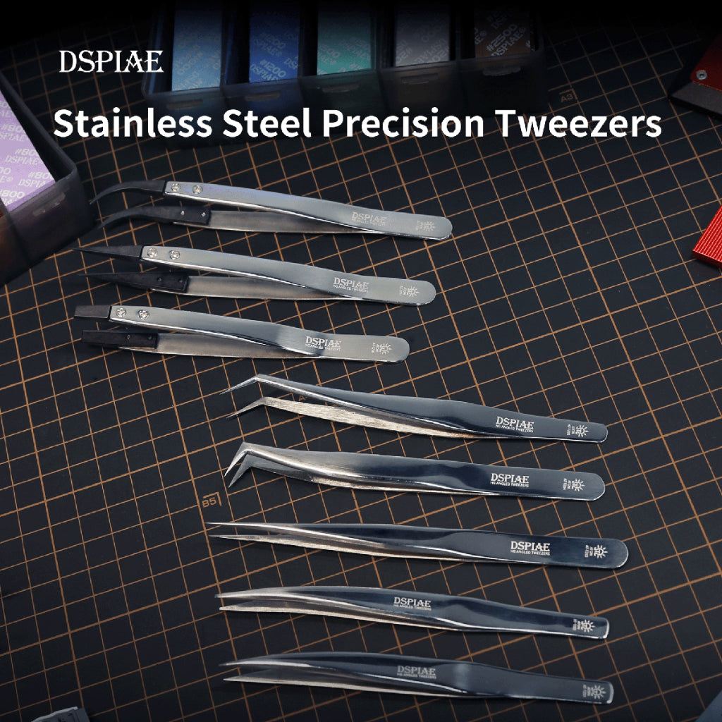Hobby Precision Tweezers -Curved/ Flat/ Ultra Fine Types twizzer by DSPIAE for tamiya gundam scale model