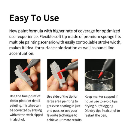 🇸🇬 DSPIAE MKM/MKS/MKA Markers | Soft Tip/Metallic/Panel Liner/Eraser for Gunpla & Desktop Miniature