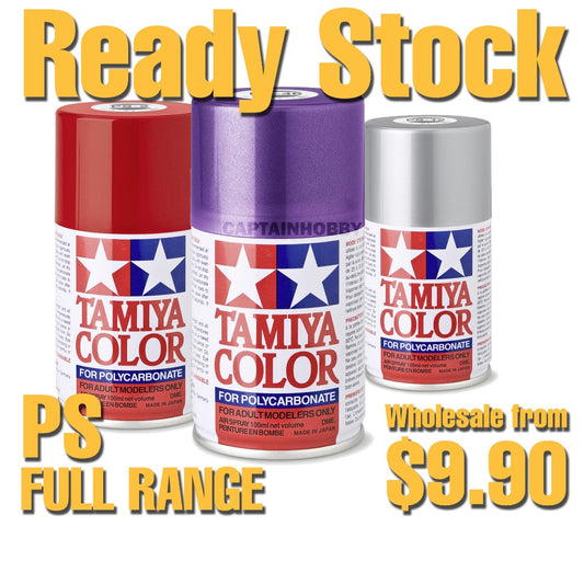 Tamiya PS Spray Paint for RC Bodies –Polycarbonate Paint PS-1 to PS-60 For Transparent & Lexan Shell