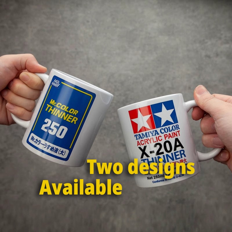 Model Kit Coffee Mug | Tamiya & Mr. Color Thinner Style | Funny Gift for Hobby Fans