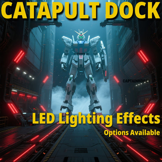 Gundam Catapult Dock /Launch Bay with LED – 1/144 & 1/100 Mecha Display Hangar DIY Assembly Required