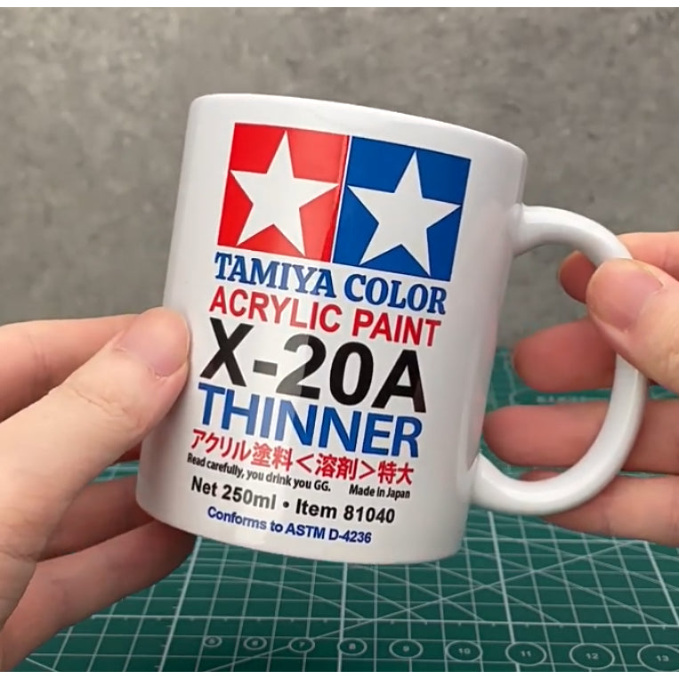 Model Kit Coffee Mug | Tamiya & Mr. Color Thinner Style | Funny Gift for Hobby Fans