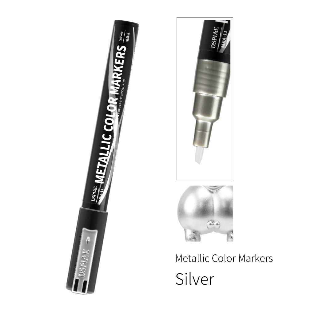 DSPIAE Super Metallic Marker MKA MKS Chrome Silver Gold Paint Pen for Gunpla Gundam Model Hobby DIY