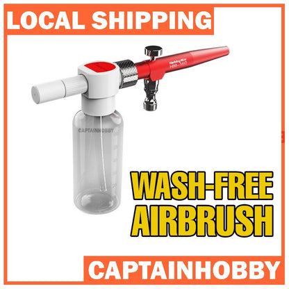 Wash Free Airbrush HM-160 – Easy Modular Spray Gun by HobbyMio for Model Kits & DIY Crafts