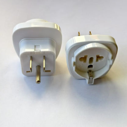 European/ Korean 2 Pin to 3 Plug Change-over Adaptor Euro EU Korea Germany Travel Convertor