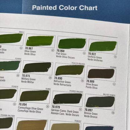 Vallejo Hand Painted Color Chart - Model Color Panzer Aces
