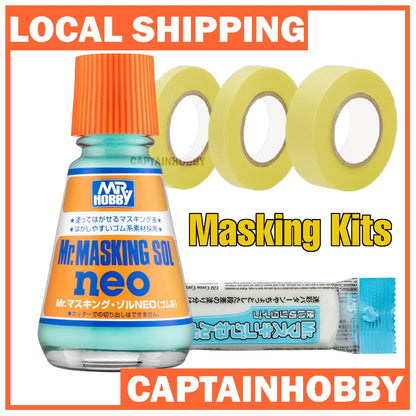 Mr. Hobby Masking Tape / Masking Sol Neo / Masking Clay –For Gunpla, Scale Model &Airbrush Detailing