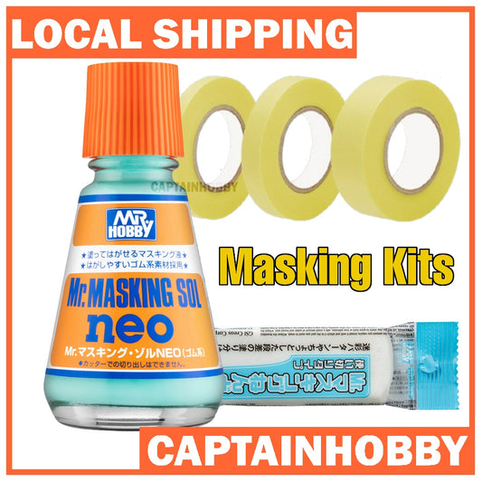 Mr. Hobby Masking Tape / Masking Sol Neo / Masking Clay –For Gunpla, Scale Model &Airbrush Detailing