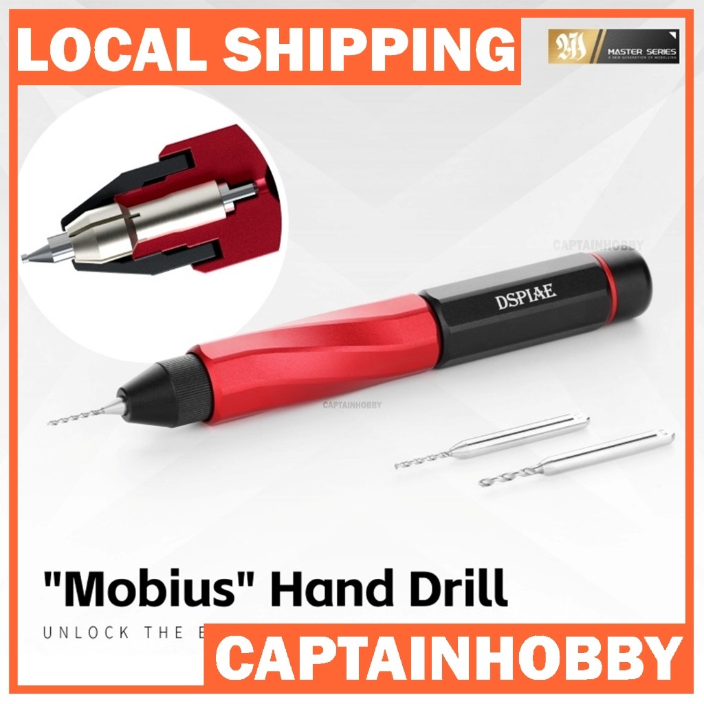DSPIAE AT-MHD Mobius Hand Drill | Precision Pin Vise for Model Building DIY Hobby Tool
