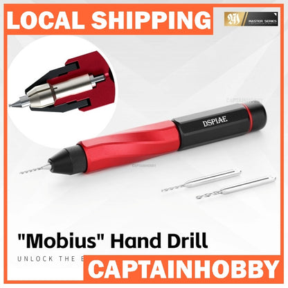 DSPIAE AT-MHD Mobius Hand Drill | Precision Pin Vise for Model Building DIY Hobby Tool