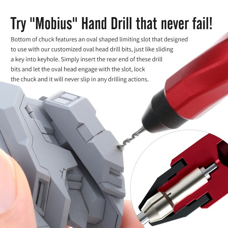 DSPIAE AT-MHD Mobius Hand Drill | Precision Pin Vise for Model Building DIY Hobby Tool