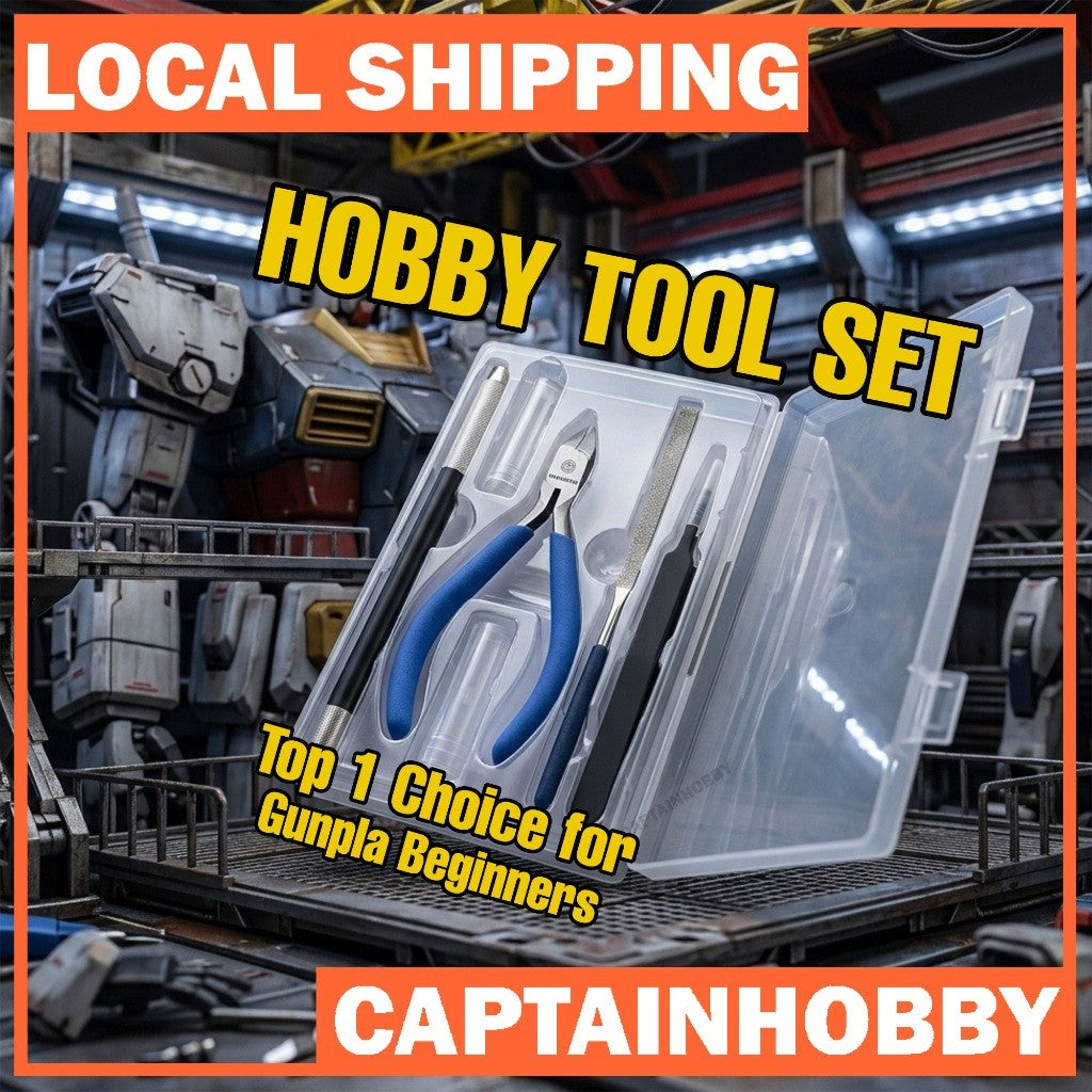 Premium Hobby Tools Set (5pcs) – Side Cutter, Design Knife, File, Tweezer for Gunpla & Model