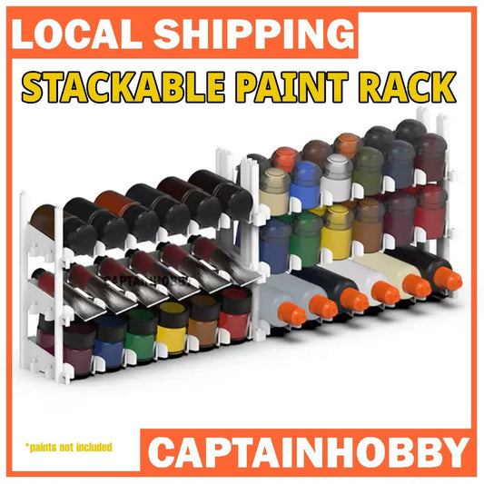 Stackable Paint Rack Holder – Desktop Paint Organizer for Vallejo AK Mig Mecha Tamiya Mr Color Paint