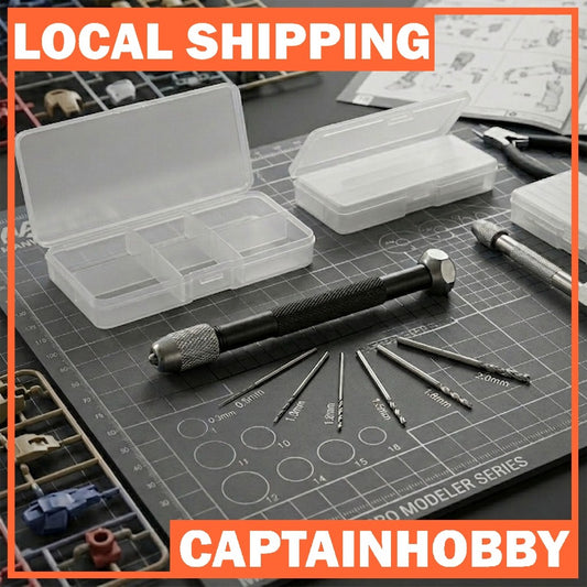 Hobby Pin Vise Hand Drill 0.2–3.0mm by Manwah – For Gunpla, Gundam, Tamiya, Scale Model Building