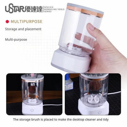 🇸🇬 Electric Brush Cleaning Machine by USTAR UA-90931 – Auto Paint Brush Washer for Model & Gundam