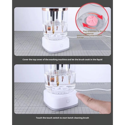 🇸🇬 Electric Brush Cleaning Machine by USTAR UA-90931 – Auto Paint Brush Washer for Model & Gundam