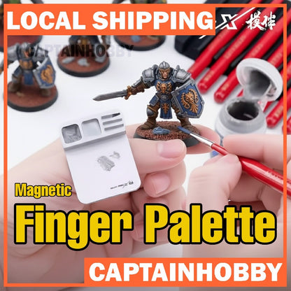 Finger Color Palette for Miniature Painting –Precision Magnetic Mixing Pad for Gundam Fantasy Models
