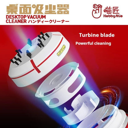 HobbyMio Desktop Vacuum Cleaner – Mini Table Dust & Debris Cleaner for Model Building, Gunpla