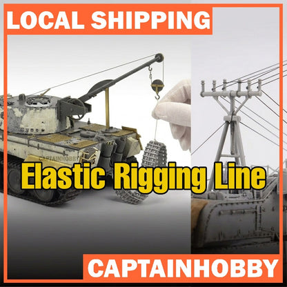 Pro Elastic Rigging Line 50M Model Stretch Line for Military Model DIY Ship Airplane Detailing