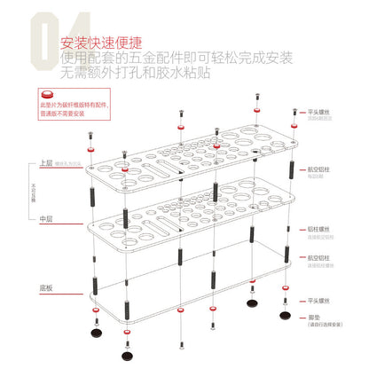Hobby Mio Desktop Tool Storage Rack for Scale Model Building | Hobby Tools Organizer Stand