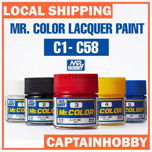[SG Local] Mr. Color C1-C58 Lacquer Paint 10ml by Mr. Hobby for Gundam Gunpla Airbrush & Scale Model
