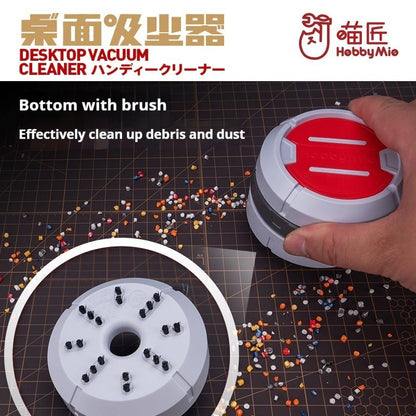 HobbyMio Desktop Vacuum Cleaner – Mini Table Dust & Debris Cleaner for Model Building, Gunpla