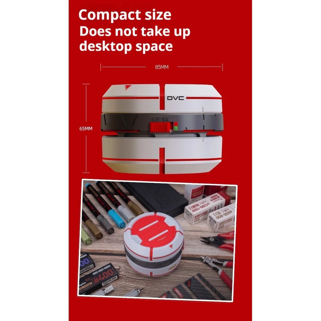 HobbyMio Desktop Vacuum Cleaner – Mini Table Dust & Debris Cleaner for Model Building, Gunpla