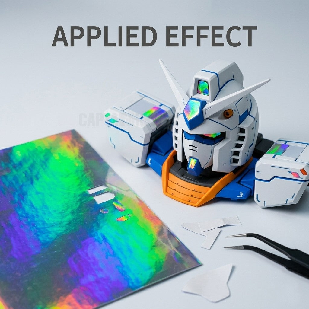 Holographic Reflective Stickers for Gundam Model Eyes Mirror Effect DIY Detail Upgrade Sheet 65×90mm