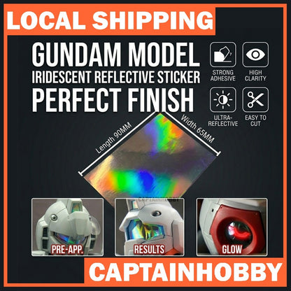 Holographic Reflective Stickers for Gundam Model Eyes Mirror Effect DIY Detail Upgrade Sheet 65×90mm