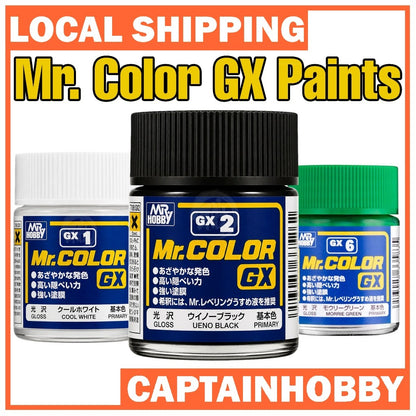 Mr Hobby Mr Color GX Lacquer Paint 18ml Gloss Primary Colors GX001-GX006 for Gundam Model Kit
