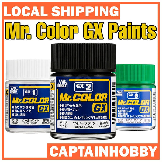 Mr Hobby Mr Color GX Lacquer Paint 18ml Gloss Primary Colors GX001-GX006 for Gundam Model Kit