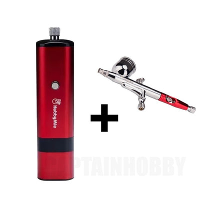Hobby Mio HM-02 PRO Portable Wash Free Airbrush Compressor Quiet Wireless for Scale Model Gunpla