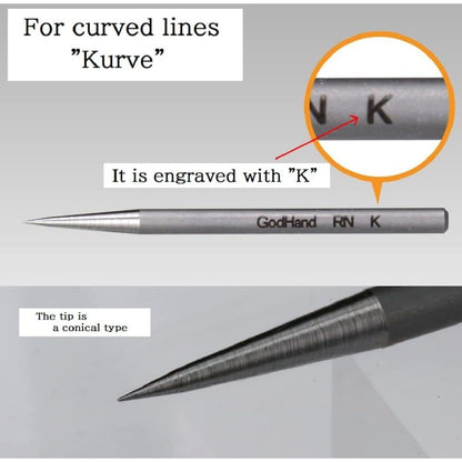 GodHand Riegel Needle Set GH-RN-Set – Engraver & Scriber Tool for Plastic Models, Gunpla, Gundam Kit
