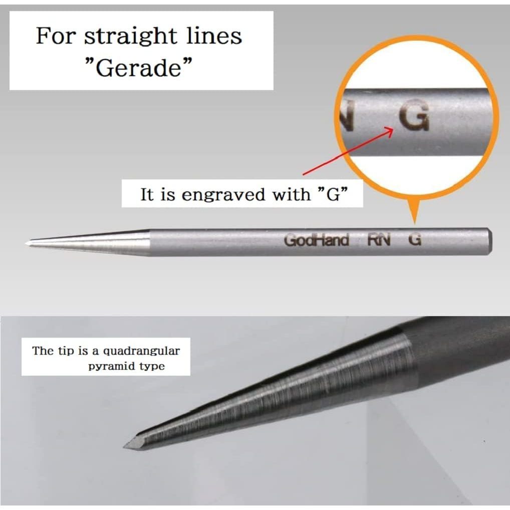 GodHand Riegel Needle Set GH-RN-Set – Engraver & Scriber Tool for Plastic Models, Gunpla, Gundam Kit