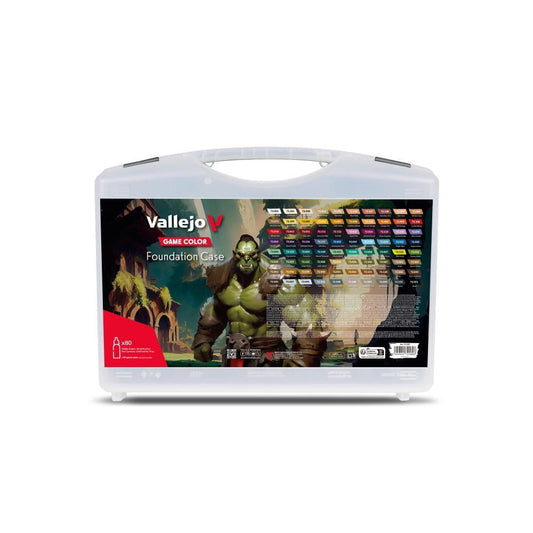 Vallejo Game Color Foundation Case AV72180 – Complete 80-Color Acrylic Paint Box Set