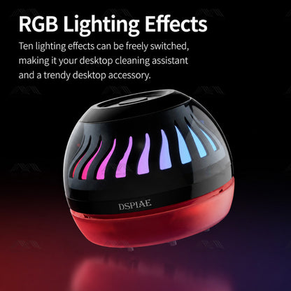 DSPIAE HC-W Mini Desktop Vacuum Cleaner with RGB Light for Gunpla Model Kit Dust & Debris Cleaning